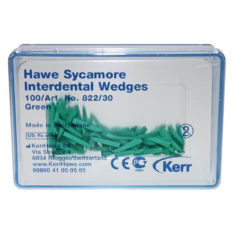 Клинья Sycamore Interdental деревянные межзубные зеленые 100шт Kerr Клинья Sycamore Interdental деревянные межзубные зеленые 100шт Kerr