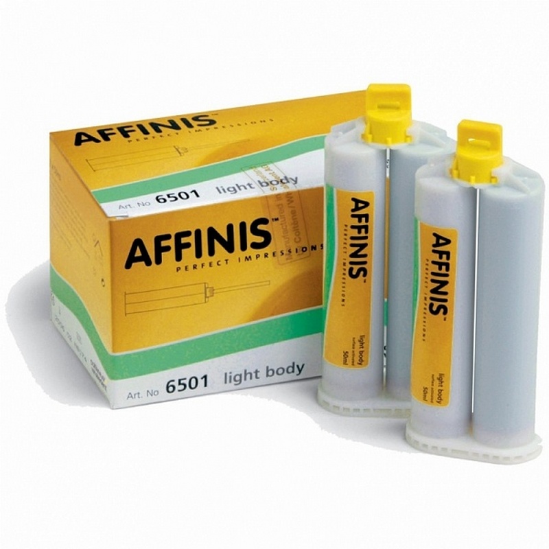 Affinis light body / Аффинис лайт боди слепочная масса (2 карт. х50 мл., 12 миксеров), Coltene Affinis light body / Аффинис лайт боди слепочная масса (2 карт. х50 мл., 12 миксеров), Coltene