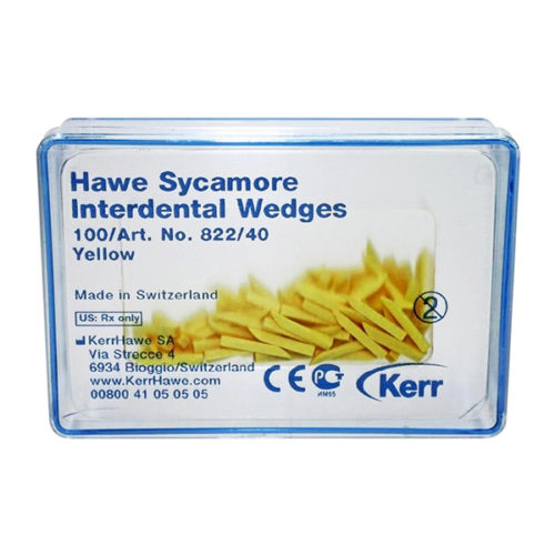 Клинья Sycamore Interdental деревянные межзубные  желтые 100шт Kerr