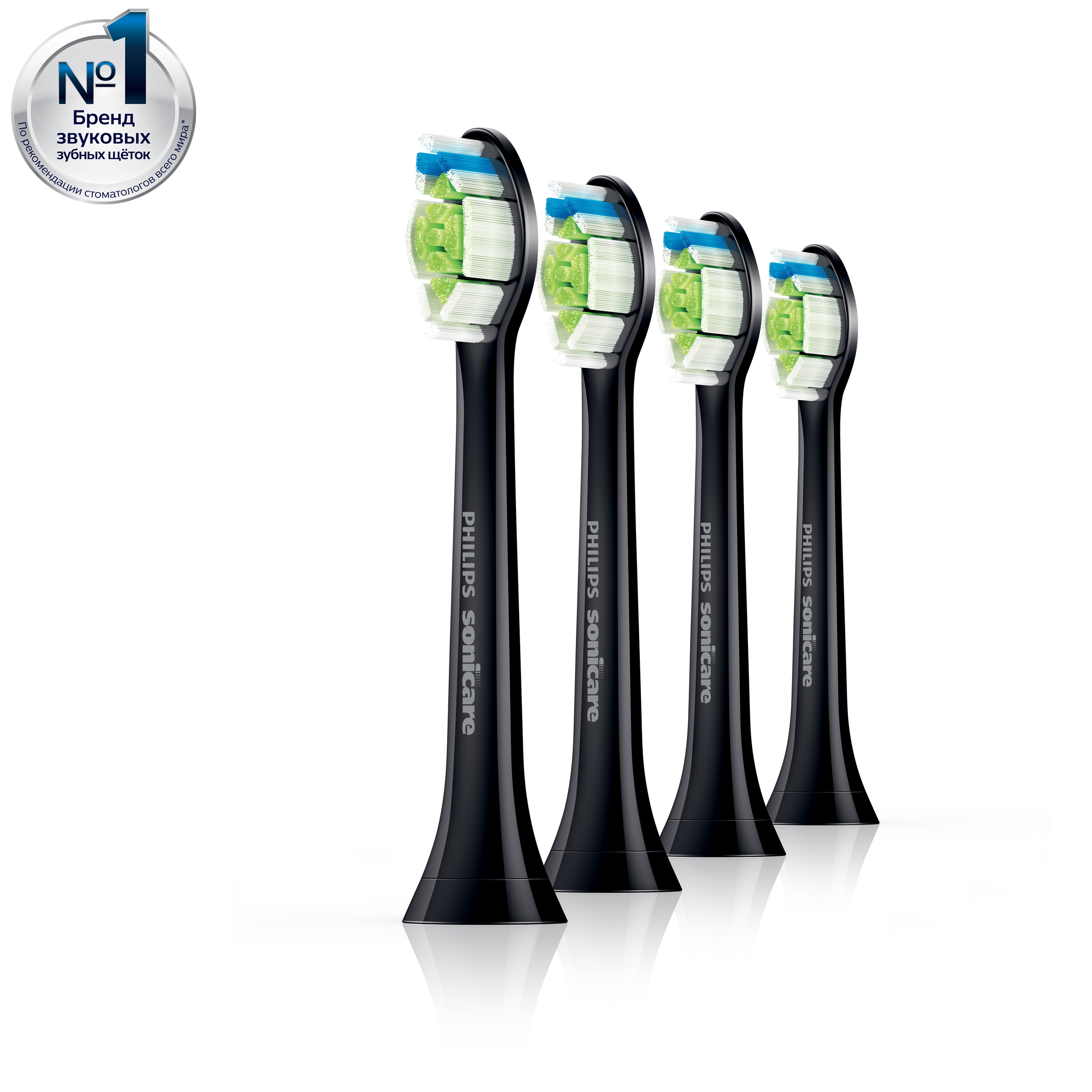 Насадки для электрической щетки Diamond Clean BrushSync (4 шт) Philips HX6064/11 Насадки для электрической щетки Diamond Clean BrushSync (4 шт) Philips HX6064/11