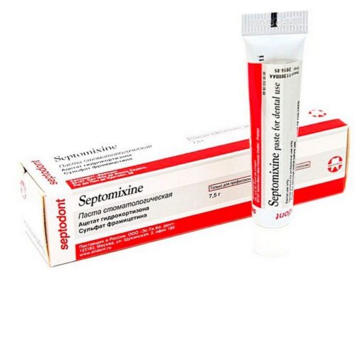 Septomixine (Септомиксин) - паста для антисептич обработки перед пломбированием 7,5гр Septodont