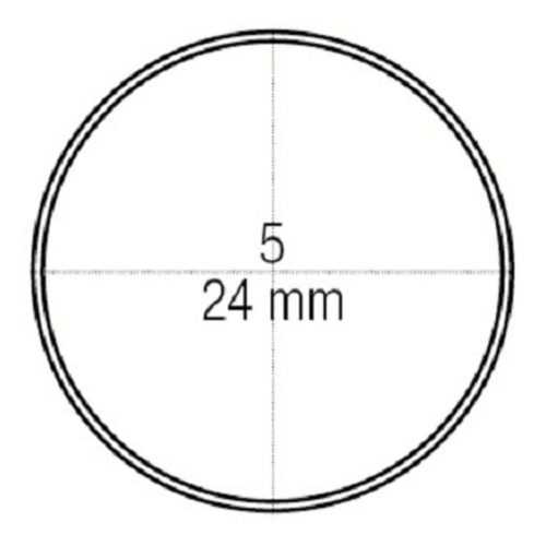 Зеркало стоматологическое №5, 24 мм, увеличивающее, Medesy 4903/5MA