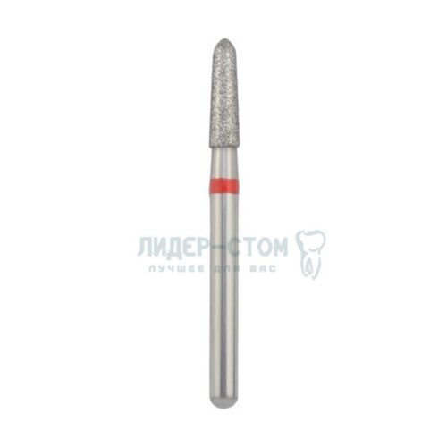 877K-016F-FG Бор алмазный NTI Торпеда коническая D1,6мм / Мелкое зерно(Красный)