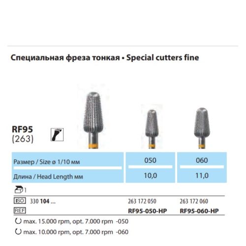 RF95 Стальная фреза Мелкая NTI (Германия)
