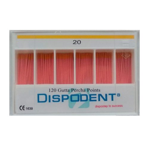 Гуттаперчивые штифты .02 кон.,120 шт., Dispodent / Дисподент