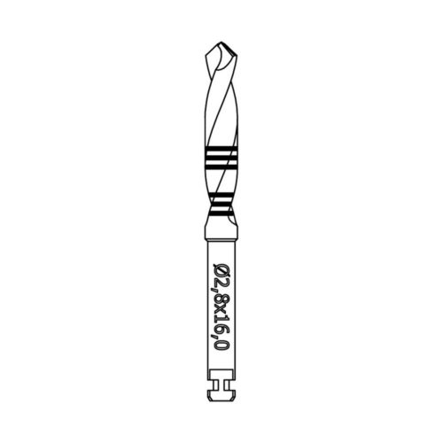 RF210-028-RA Пилотный бор (Фреза хирургическая)  NTI(Германия) L16мм