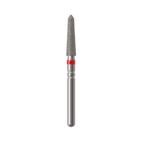 Бор алмазный NTI 878KSE-019F-FG (Торпеда коническая) D1,9мм / Мелкое зерно (Красный)