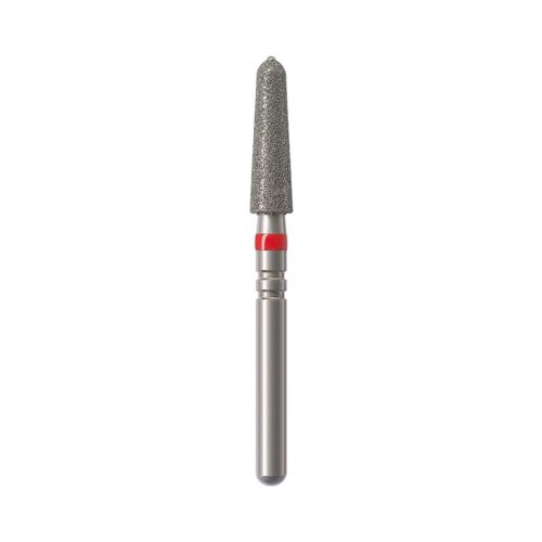 Бор алмазный NTI 878KSE-022F-FG (Торпеда коническая) D2,2мм / Мелкое зерно(Красный)